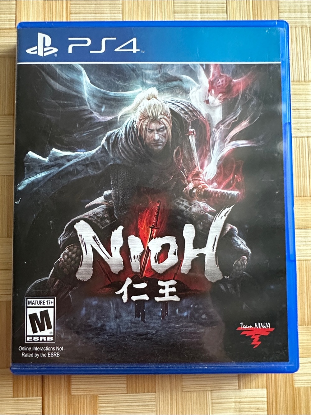 PS4 Nioh Action RPG - Black & Blue Game Case